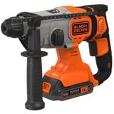 BLACK+DECKER Batteri kombihammer BCD900E2K, 18Volt, Borehammer Orange/Sort