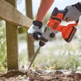 BLACK+DECKER Batteri kombihammer BCD900E2K, 18Volt, Borehammer Orange/Sort