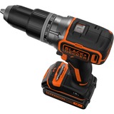 BLACK+DECKER Batteridrevet slagboremaskine BL188K, 18Volt, Slagborer skruemaskine Sort/Orange