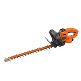 BLACK+DECKER Black + Decker Elektro-Heckenschere (500W, 50 cm Schwertlänge, 22 mm Schnittstärke, Bügel-Zweithandgriff und transparentem Handschutz, für mittlere bis große Hecken), Hækkeklipper Orange/Sort, 50 cm Schwertlänge, 22 mm Schnittstärke, Bügel-Zweithandgriff und transparentem Handschutz, für mittlere bis große Hecken)