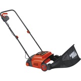 BLACK+DECKER GD300 Skubbe plæneklipper Vekselstrøm, Plænelufter Orange/Sort, Skubbe plæneklipper, 30 cm, 2 mm, 8 mm, 2 - 8 mm, 30 L