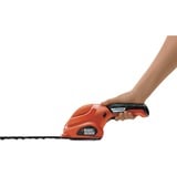 BLACK+DECKER GSL300 Batteridrevet hækkeklipper Dobbeltklinge 600g trådløs hækkeklipper, Busk sakse Orange/Sort, Batteridrevet hækkeklipper, 15 cm, Dobbeltklinge, 8 mm, 800 spm, Rød