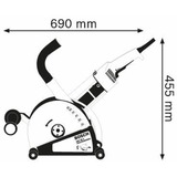 Bosch 0 601 368 703 murfræser 23 cm 5000 rpm 2400 W, Værktøj Blå, Overbelastning, Sort, Blå, Sølv, 23 cm, 5000 rpm, 2 cm, 6,5 cm