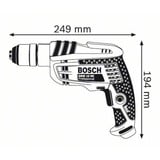 Bosch 0 601 473 600 bor 2600 rpm Nøglefri 1,7 kg, Boremaskine Blå/Sort, Pistolgreb boremaskine, Nøglefri, 1 cm, 2600 rpm, 2,5 cm, 1 cm