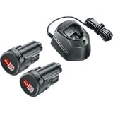Bosch Startpakke 12V (2x 1,5Ah + GAL 1210 CV), Sæt Sort