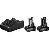 Bosch 1 600 A01 B20 ledningsfrit batteri og ledningsfri oplader Batteri- og opladersæt Batteri- og opladersæt, Lithium-Ion (Li-Ion), 6 At, 12 V, Bosch, Sort