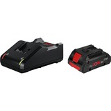 Bosch 1 600 A01 U7U ledningsfrit batteri og ledningsfri oplader Batteri- og opladersæt Sort, Batteri- og opladersæt, Lithium-Ion (Li-Ion), 4 At, 18 V, Bosch, Sort