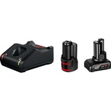 Bosch 1 x GBA 12V 2.0Ah + 1 x GBA 12V 4.0Ah + GAL 12V-40 Professional batterioplader Husholdningsbatteri Vekselstrøm, Sæt Sort, Lithium-Ion (Li-Ion), Batterier inkluderet