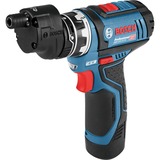 Bosch Bore-/skruemaskine 0 601 9F6 000 GSR 12V-15 FC Professional, Skruetrækker Blå/Sort, Inkls. akku, oplader, L-boxx mm.