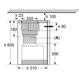 Bosch DWZ1IX1C6 emhætte tilbehør Emhætte, genbrugssæt, Konvertering sæt Sølv, Emhætte, genbrugssæt, Sølv, 5 dB, 100 m³/t