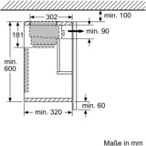 Bosch DWZ1IX1C6 emhætte tilbehør Emhætte, genbrugssæt, Konvertering sæt Sølv, Emhætte, genbrugssæt, Sølv, 5 dB, 100 m³/t