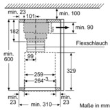 Bosch DWZ1IX1C6 emhætte tilbehør Emhætte, genbrugssæt, Konvertering sæt Sølv, Emhætte, genbrugssæt, Sølv, 5 dB, 100 m³/t