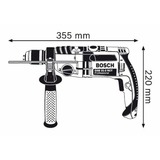 Bosch GSB 21-2 RCT 3000 rpm Nøglefri 2,9 kg, Slagboremaskine Blå/Sort, Pistolgreb boremaskine, Nøglefri, 1,3 cm, 3000 rpm, 4 cm, 1,6 cm