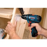 Bosch GSR 12V-15 Professional 650 g Sort, Blå, Rød, Sølv, Bore-/ skruemaskine Blå/Sort, Pistolgreb boremaskine, Sort, Blå, Rød, Sølv, 1 cm, 1,9 cm, 1 cm, 1 mm