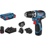 Bosch GSR 12V-35 FC 1750 rpm Nøglefri 590 g Sort, Blå, Rød, Bore-/ skruemaskine Blå/Sort, Pistolgreb boremaskine, Nøglefri, Børstefri, Sort, Blå, Rød, 1 cm, 1750 rpm