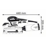 Bosch GSS 280 AVE Professional Rystepudser 11000 rpm 22000 OPM Blå, Rystepudser, Klemme/velcro, 11000 rpm, 16000 OPM, 22000 OPM, 2,4 mm