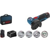 Bosch GWS 12V-76 PROFESSIONAL vinkelsliber 7,6 cm 19500 rpm 700 g Blå/Sort, 19500 rpm, 7,6 cm, Batteri, 2 At, 700 g