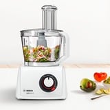 Bosch MC812W501 foodprocessor 1000 W 3,9 L Hvid Indbyggede vægte Hvid, 3,9 L, Hvid, Dreje, Slå, Blande, Hakke, Skære, Mikse, Puré, 1,5 L, CE, EAC, VDE