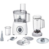 Bosch MCM3200W foodprocessor 800 W 2,3 L Hvid Hvid, 2,3 L, Hvid, Dreje, 3 diske, Plast, Rustfrit stål