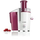 Bosch MES25C0 citruspresser og juicemaskine Frugtpresser Kirsebær, Transparent, Hvid 700 W, Saftpresser Hvid/Pink, Frugtpresser, Kirsebær, Transparent, Hvid, Trin, 2 L, 1,25 L, 1,25 L