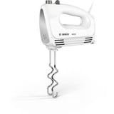 Bosch MFQ24200 røremaskine og mikser Håndmixer 400 W Børstet stål, Hvid, Håndmikser Hvid/rustfrit stål, Håndmixer, Børstet stål, Hvid, Slå, Ælte, Mikse, Omrøre, Knapper, Løftestang, Metal, Plast, 400 W