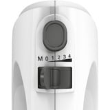 Bosch MFQ24200 røremaskine og mikser Håndmixer 400 W Børstet stål, Hvid, Håndmikser Hvid/rustfrit stål, Håndmixer, Børstet stål, Hvid, Slå, Ælte, Mikse, Omrøre, Knapper, Løftestang, Metal, Plast, 400 W