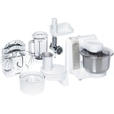 Bosch MUM4880 foodprocessor 600 W Hvid rustfrit stål/Hvid, Hvid, 1 L, 1,2 m, 600 W, 265 mm, 305 mm