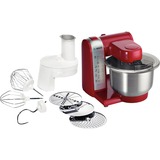 Bosch MUM48R1 foodprocessor 600 W 3,9 L Rød, Rustfrit stål, Hvid Rød, 3,9 L, Rød, Rustfrit stål, Hvid, 1,2 m, 3 kg, 3 diske, Metal