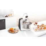 Bosch MUM50E32DE foodprocessor 3,9 L Sølv 800 W Hvid, 3,9 L, Sølv, Knapper, 1,25 L, 1,1 m, 1,25 g