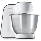 Bosch MUM50E32DE foodprocessor 800 W 3,9 L Sølv Hvid, 3,9 L, Sølv, Knapper, 1,25 L, 1,1 m, 1,25 g