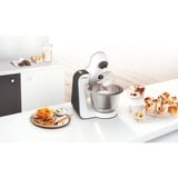 Bosch MUM50E32DE foodprocessor 800 W 3,9 L Sølv Hvid, 3,9 L, Sølv, Knapper, 1,25 L, 1,1 m, 1,25 g