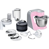 Bosch MUM58K20 foodprocessor 1000 W 3,9 L Grå, Pink, Rustfrit stål Rosa/Sølv, 3,9 L, Grå, Pink, Rustfrit stål, Dreje, 1,25 L, 1,1 m, Rustfrit stål