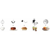 Bosch MUM59N26DE foodprocessor 1000 W 3,9 L Rustfrit stål Sort/rustfrit stål, 3,9 L, Rustfrit stål, Knapper, 4 diske, Rustfrit stål, 1000 W