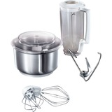 Bosch MUM6N21 foodprocessor 1000 W 2 L Rustfrit stål, Hvid Hvid/Sølv, 2 L, Rustfrit stål, Hvid, 1,2 m, 4 L, Plast, Plast, Rustfrit stål