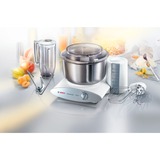 Bosch MUM6N21 foodprocessor 1000 W 2 L Rustfrit stål, Hvid Hvid/Sølv, 2 L, Rustfrit stål, Hvid, 1,2 m, 4 L, Plast, Plast, Rustfrit stål