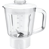 Bosch MUZ45MX1 tilbehør til mixer og foodprocessor Skål, Blender til påsætning Hvid/gennemsigtig, Skål, 0,8 L, Hvid, Rustfrit stål, MUM4 und MUM5, 188 mm