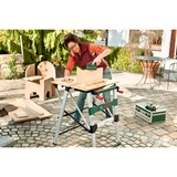 Bosch PWB 600 Træarbejde arbejdsbord, Arbejdsbænk Grøn, Træarbejde arbejdsbord, Aluminium, Bamboo, Træ, Sort, Grøn, Metallic, 680 mm, 552,6 mm, 834 mm