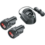 Bosch Startpakke 12V (2x 1,5Ah + GAL 1210 CV), Sæt Sort