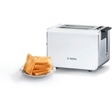 Bosch TAT8611 brødrister 2 skive(r) 860 W Anthracit, Hvid rustfrit stål/Hvid, 2 skive(r), Anthracit, Hvid, Plast, Rustfrit stål, 860 W, 220 - 240 V, 50 Hz, Detail