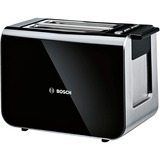 Bosch TAT8613 brødrister 2 skive(r) 860 W Sort, Sølv rustfrit stål/Sort, 2 skive(r), Sort, Sølv, Rustfrit stål, Knapper, 860 W, 220 - 240 V, Detail