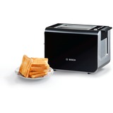 Bosch TAT8613 brødrister 2 skive(r) 860 W Sort, Sølv rustfrit stål/Sort, 2 skive(r), Sort, Sølv, Rustfrit stål, Knapper, 860 W, 220 - 240 V, Detail