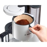 Bosch TKA8011 kaffemaskine Dråbe kaffemaskine 1,25 L, Filter maskine højglans hvid, Dråbe kaffemaskine, 1,25 L, 1160 W, Anthracit, Hvid