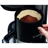 Bosch TKA8A053 kaffemaskine Semi-auto Dråbe kaffemaskine 1,1 L, Filter maskine Højglans sort, Dråbe kaffemaskine, 1,1 L, Malet kaffe, 1100 W, Sort