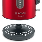 Bosch TWK4P434 elkedel 1,7 L 2400 W Sort, Rød Rød/grå, 1,7 L, 2400 W, Sort, Rød, Rustfrit stål, Vandmåler, Overophedningsbeskyttelse