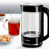 Bosch TWK70B03 elkedel 1,7 L 2400 W Sort, Transparent Sort, 1,7 L, 2400 W, Sort, Transparent, Glas, Vandmåler, Overophedningsbeskyttelse