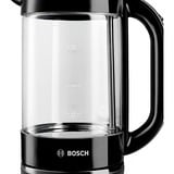 Bosch TWK70B03 elkedel 1,7 L 2400 W Sort, Transparent Sort, 1,7 L, 2400 W, Sort, Transparent, Glas, Vandmåler, Overophedningsbeskyttelse