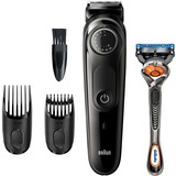 Braun 81705171 skæg trimmer Sort, Grå Sort/grå, Vaskbar, Vekselstrøm/batteri, Sort, Grå