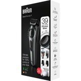 Braun BeardTrimmer BT7220 Sort, Grå, Skæg trimmer Mørk sølv/Sort, Vaskbar, Vekselstrøm/batteri, Sort, Grå