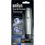 Braun Ear&Nose EN10 præcision trimmer Sort, Grå, Næse / Ohrenhaartrimmer Sølv/Sort, Øre, Næse, Sort, Grå, Rustfrit stål, Batteri, AA, Alkaline