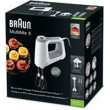 Braun MultiMix 5 HM 5137 Håndmixer 750 W Grå, Hvid, Håndmikser Hvid/grå, Håndmixer, Grå, Hvid, Slå, Ælte, Mikse, Knapper, Dreje, 0,5 L, Rustfrit stål